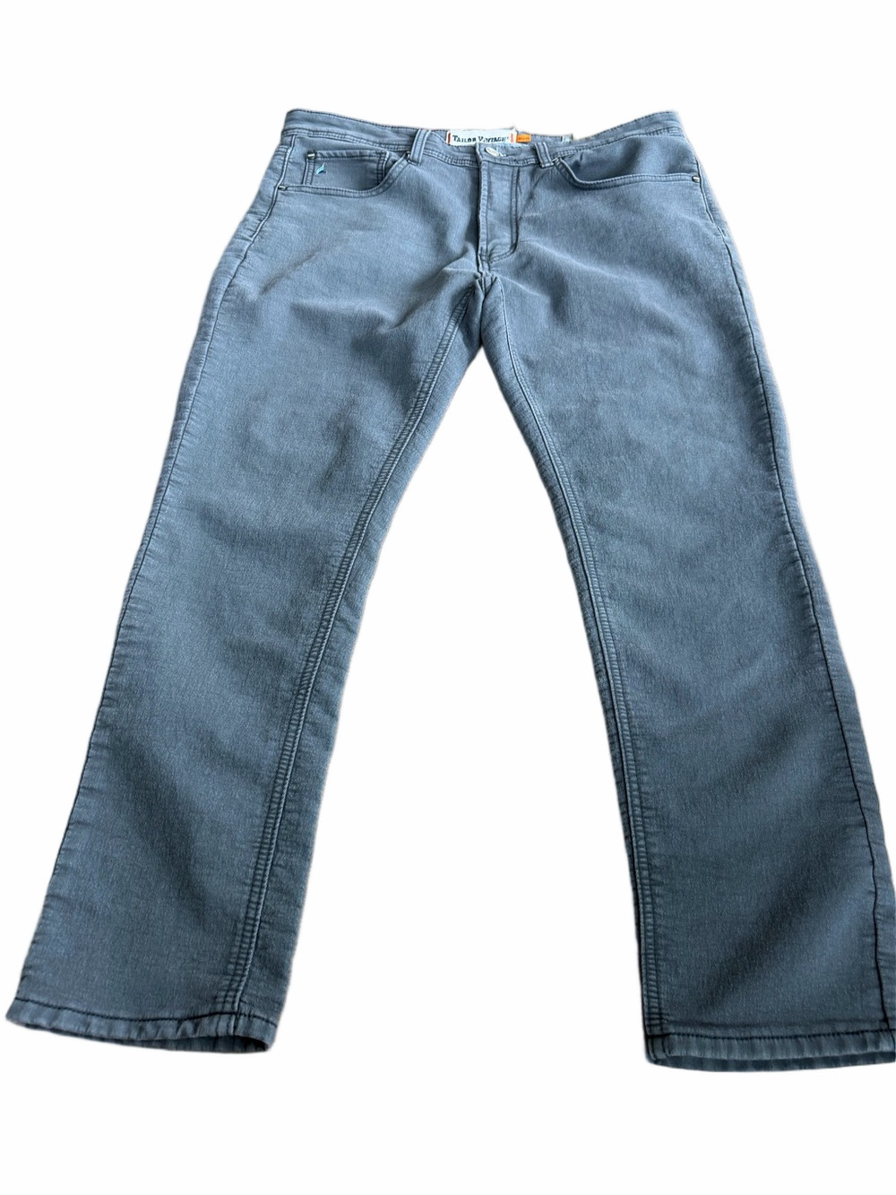 Tailor Vintage Men's Gray Slim Fit Comfort Stretch Jeans